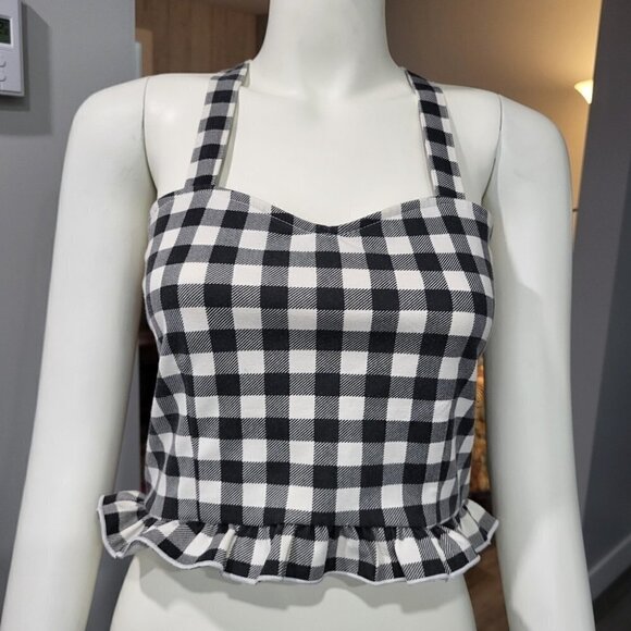 Mary Rose - Crop top Gingham crossed back - Picture 2 of 6